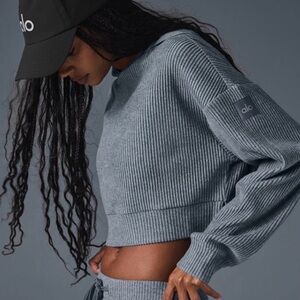 ALO Yoga Steel Blue Muse Hoody. Sold out color.